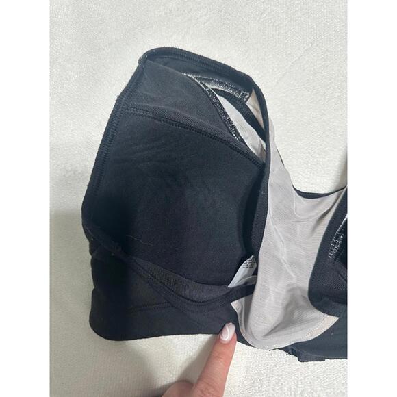 VSX Sport Black Mesh Racerback Sports Bra 32B - Picture 2 of 4